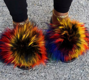 Multi color slippers